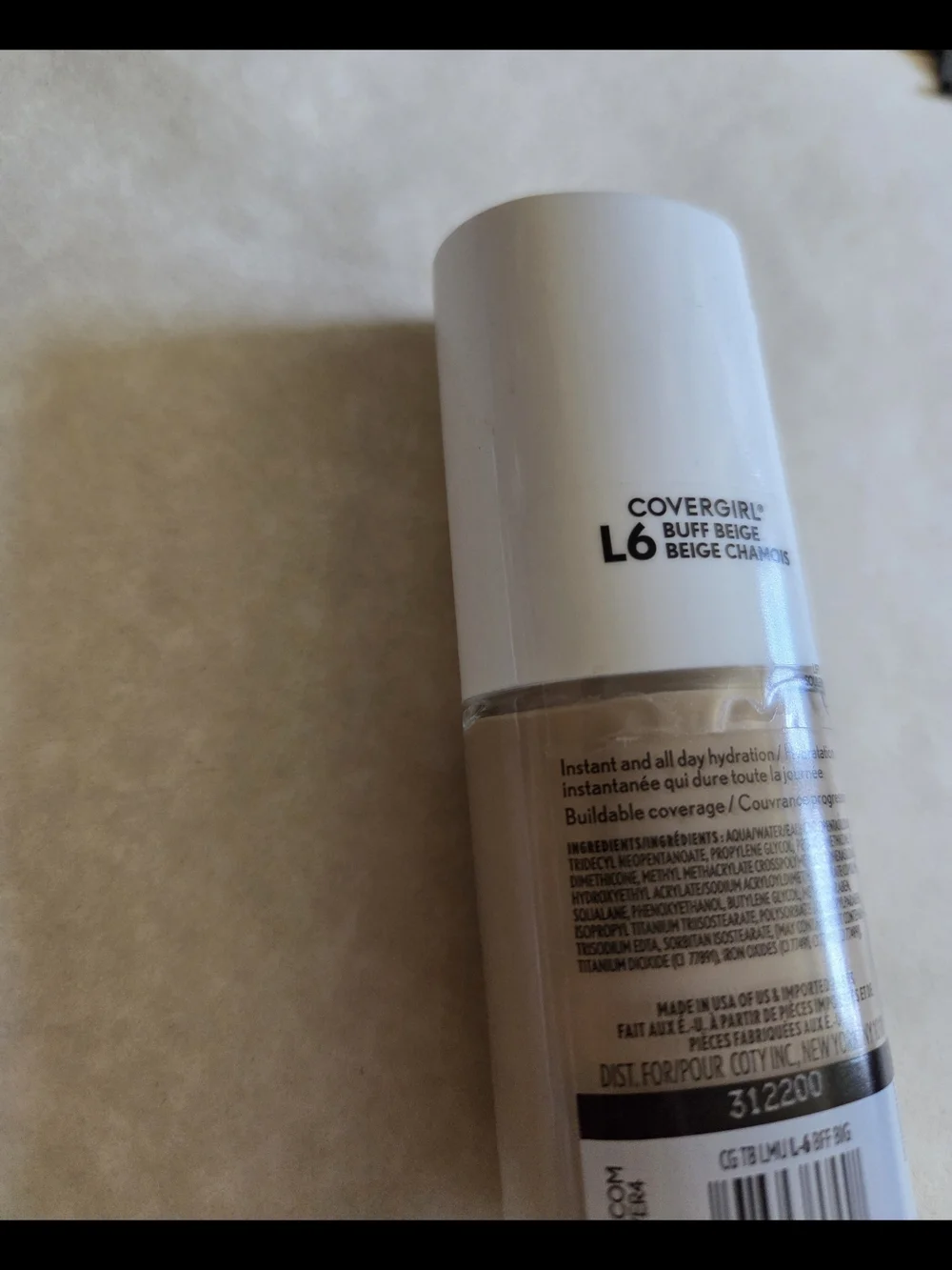 COVERGIRL TruBlend Oil-free Liquid Foundation, L-6 Buff Beige 1 fl oz NEW SEALED